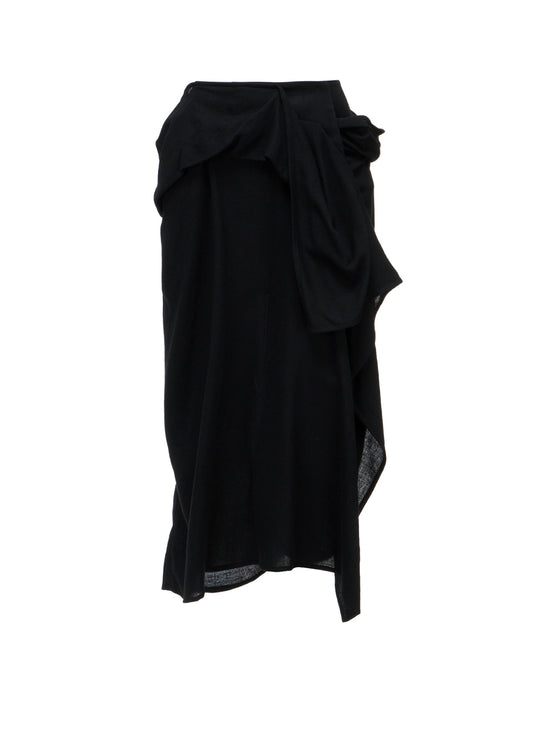 2/72 WOOL VIYELLA F DRAPED WRAP SKIRT