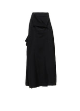 GABARDINE B DRAPED HIGH-WAIST SKIRT