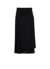 Ta/Pe CREPE DE CHINE R PLEATS DOUBLE LAYERED SKIRT