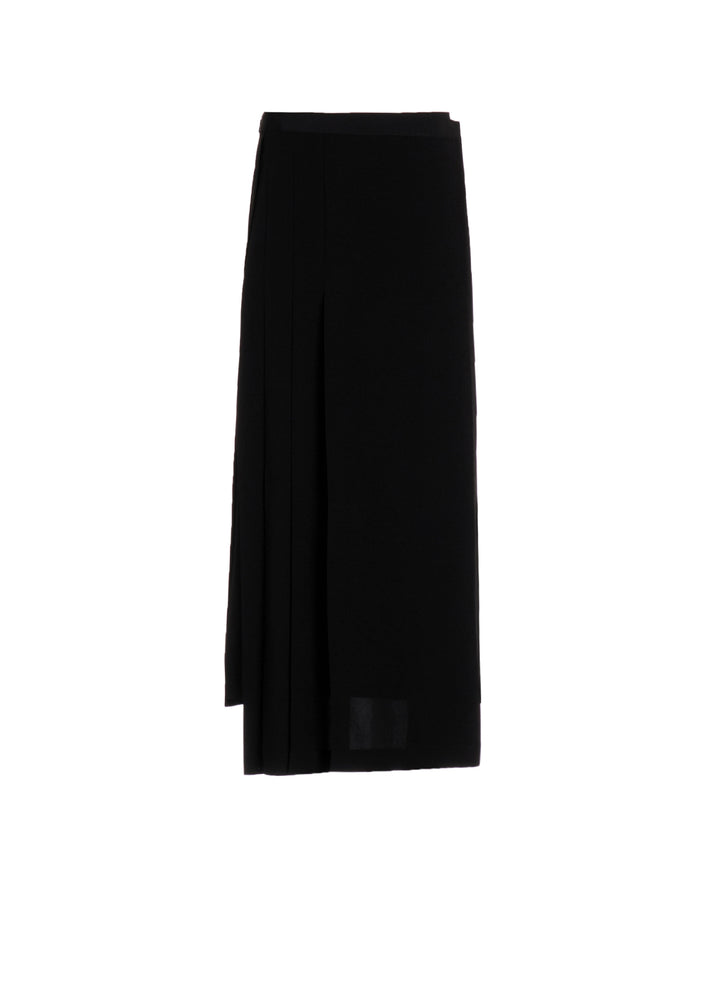 Ta/Pe CREPE DE CHINE R PLEATS WRAP SKIRT