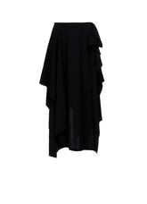 Ta/Pe CREPE DE CHINE DRAPED SKIRT