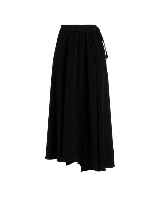 Ta/Pe CREPE DE CHINE L GATHERED FLARE PANTS