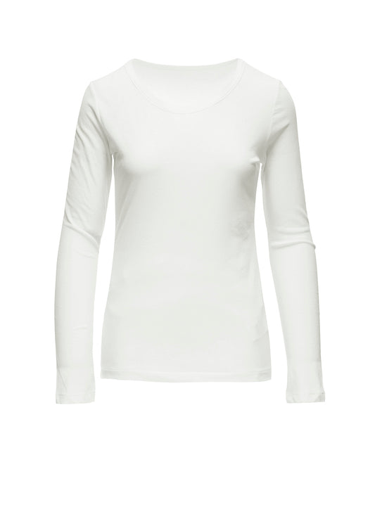 80/-HIGH TWISTED SINGLE JERSEY LONG SLV ROUND NECK T