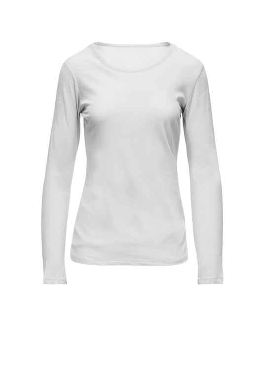 80/-HIGH TWISTED SINGLE JERSEY LONG SLV ROUND NECK T