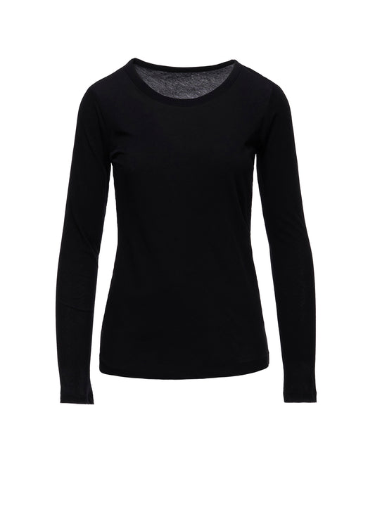 80/-HIGH TWISTED SINGLE JERSEY LONG SLV ROUND NECK T