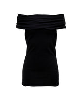 30/-COTTON SINGLE JERSEY OFF-SHOULDER TOP