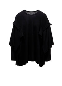 40/-COTTON SINGLE JERSEY DRAPED LONG SLV T