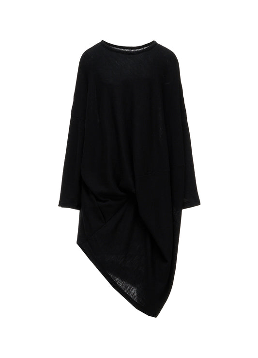 AIRY SPUN LIGHT MILLED DRAPED DRESS