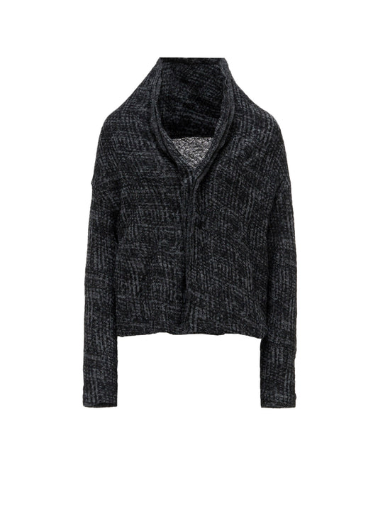 MILLING GLEN CHECK JQ DRAPED CARDIGAN