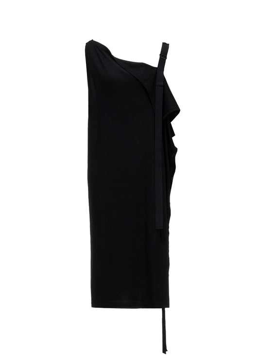 WOOL SMOOTH INTERLOCK ASM SLEEVELESS DRESS