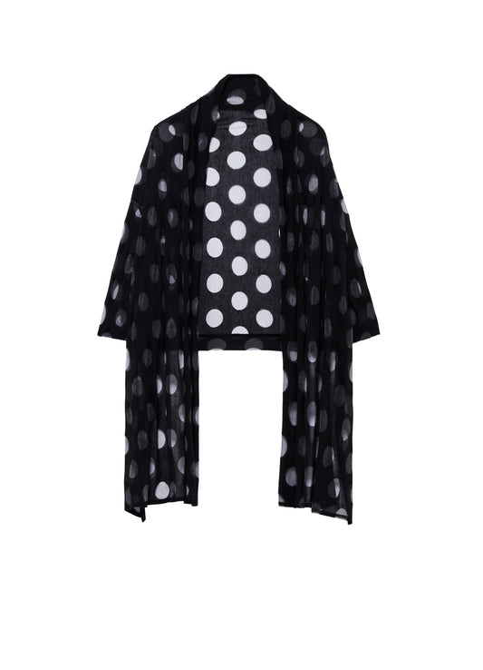 C/NY OPAL SINGLE JERSEY  UNBALANCED CARDIGAN