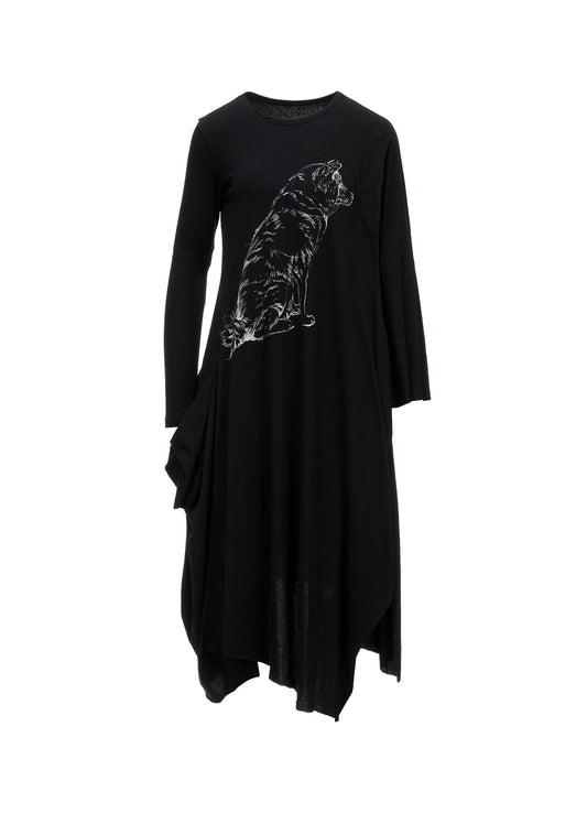 COTTON SINGLE JERSEY PRINTED DRESS SARAH