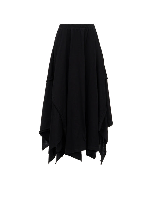 COTTON SINGLE JERSEY DRAPED SKIRT A