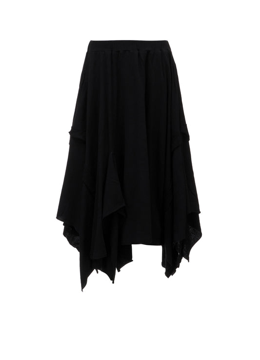 CREPE FRENCH TERRY DRAPED SKIRT B