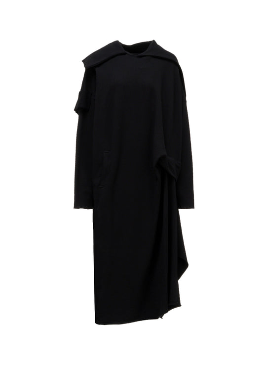 FRENCH TERRY TUCK POINT DRESS