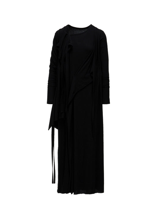 COTTON SINGLE JERSEY BINDER DRAPED DRESS A