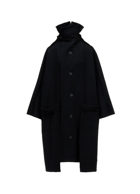 MILLED WOOL SHEEP PILE PATCH POCKET COAT