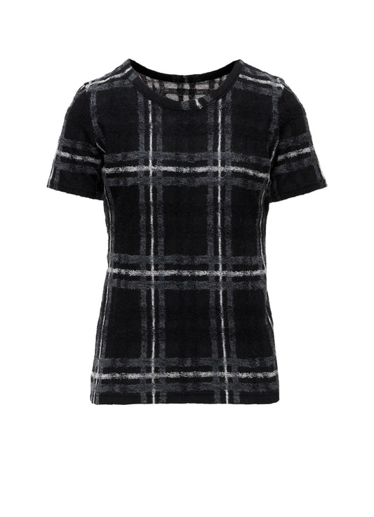 PLAID JQ  PILE SHORT SLEEVE T