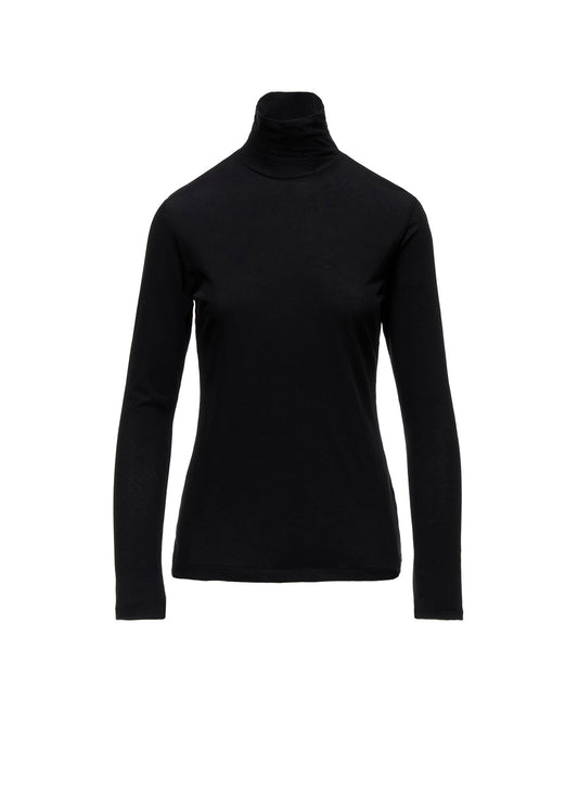 80/-HIGH TWISTED SINGLE JERSEY LONG SLV TURTLE NECK PO