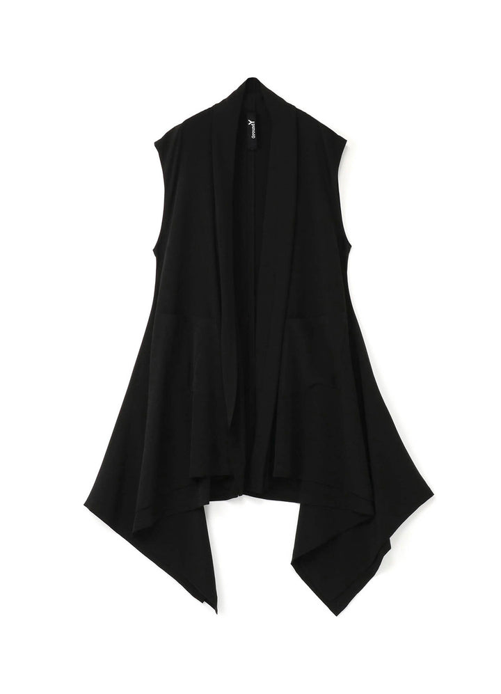 CREPE DE CHINE SIDE FLUTTERING LONG VEST