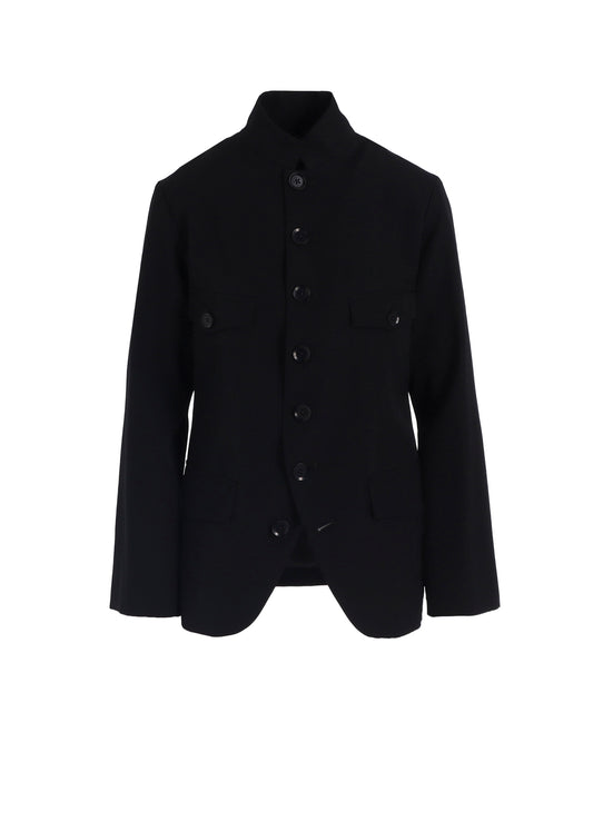 WOOL GABARDINE WOMEN'S STAND COLLAR JACKET