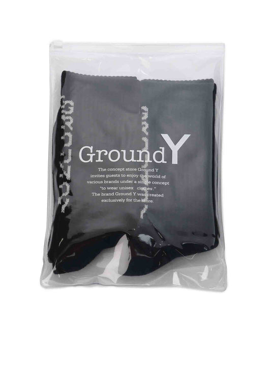 RIB SOCKS 2PACK Ground Y LOGO