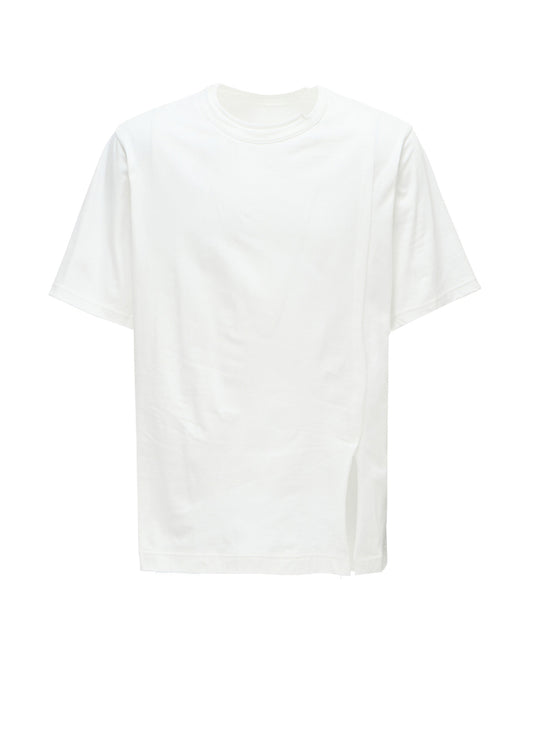 COTTON JERSEY MIX TIERED SHORT SLEEVED T