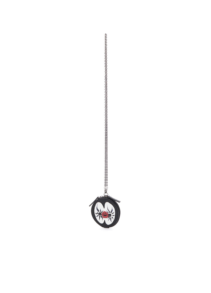 Ground Y×Taro Okamoto Leather Coin Purse Necklace "Mask”