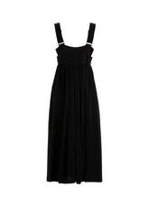 CUPRO FIBRIL TWILL SUSPENDER DRESS