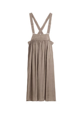 CUPRO FIBRIL TWILL SUSPENDER SKIRT
