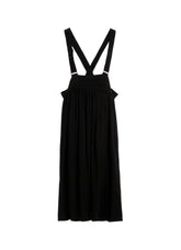 CUPRO FIBRIL TWILL SUSPENDER SKIRT