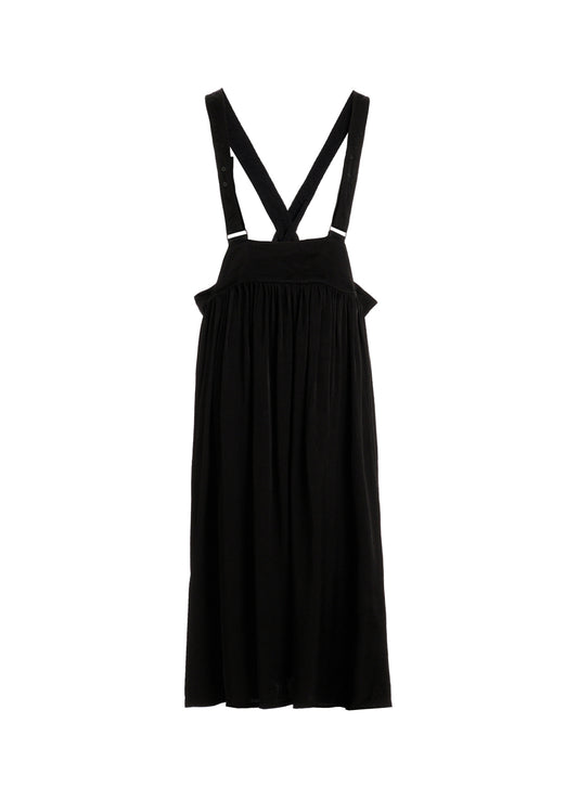 CUPRO FIBRIL TWILL SUSPENDER SKIRT