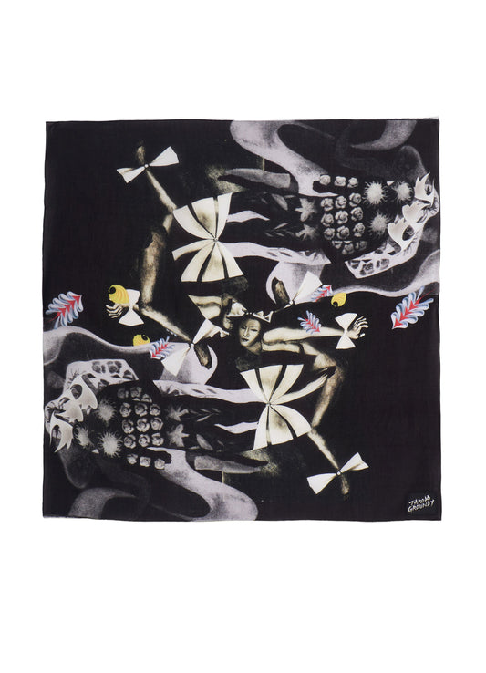 Ground Y×Taro Okamoto Graphic-print scarf Collage Type:A