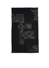 DC SUPER-VILLAINS COLLAGE PRINT WOOL STOLE