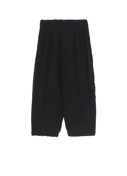 BLACK CHIFFON 12-TUCK PANTS