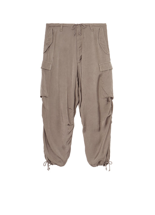 CUPRO FIBRIL TWILL HEM RIB PANTS
