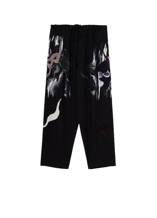 Ground Y×Taro Okamoto Mixed-Media Composition Pants”Black Face”