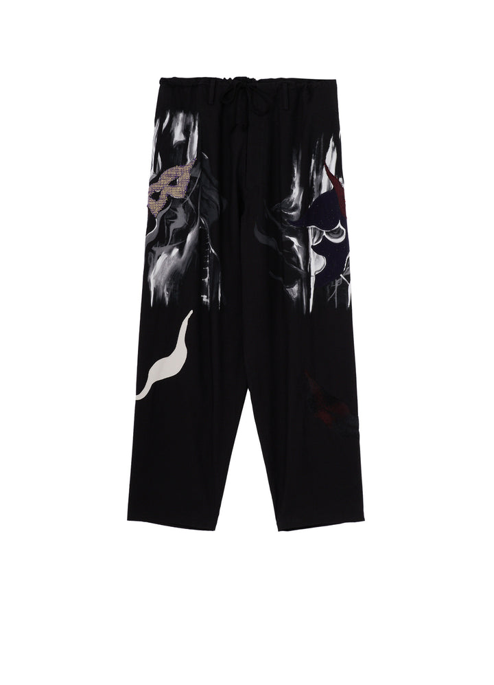 Ground Y×Taro Okamoto Mixed-Media Composition Pants”Black Face”