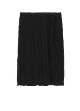 BLACK CHIFFON WRAP SKIRT