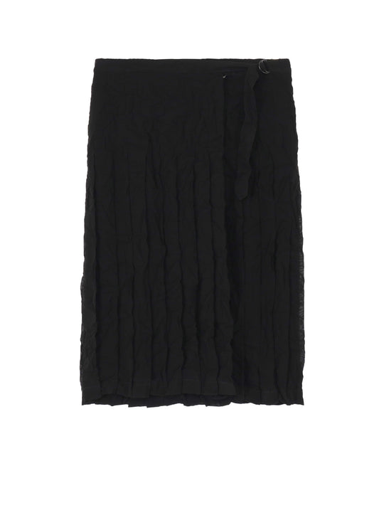 BLACK CHIFFON WRAP SKIRT