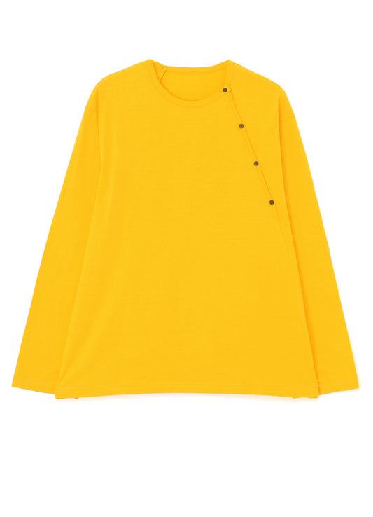 LONG SLEEVE T-SHIRT WITH BUTTON-UP DIAGONAL SLITS