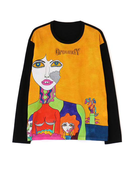 Ground Y x KEIICHI TANAAMI "Woman with a Mole-A" LONG SLEEVE T-SHIRT