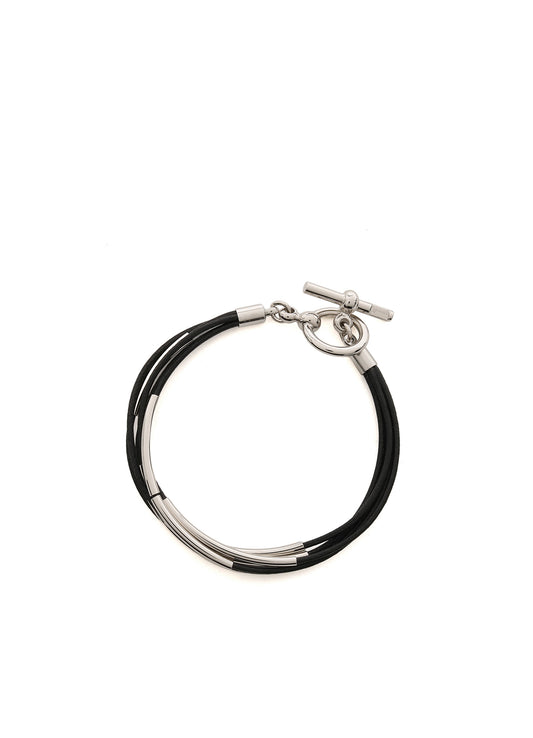 LEATHER CODE BRACELET