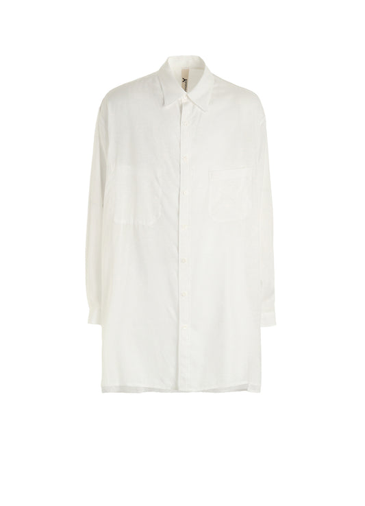 CELLULOSE LAWN LONG SHIRT WITH SLEEVE SLITS