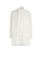 CELLULOSE LAWN BOW-TIE COLLAR SHIRT