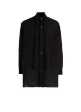 CELLULOSE LAWN BOW-TIE COLLAR SHIRT