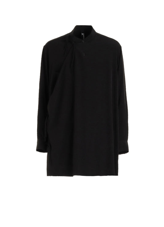 CREPE de CHINE STAND COLLAR CHINA SHIRT