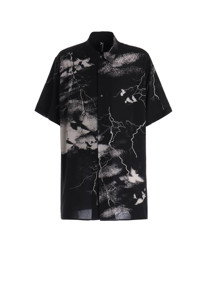 CROW PATTERN SHORT SLEEVE SHIRT