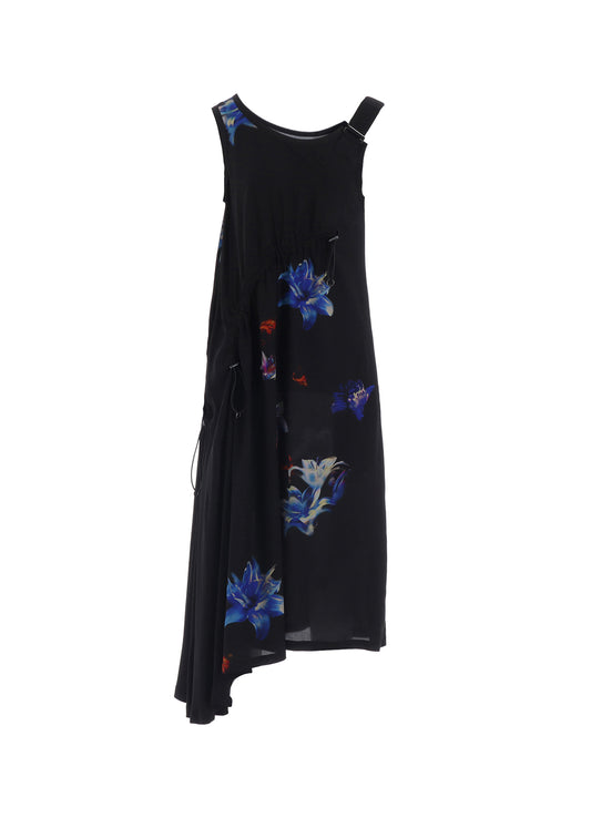 【1/16 10:00(JST) Release】LILY PATTERN ASYMMETRY DRAWCORD DRESS