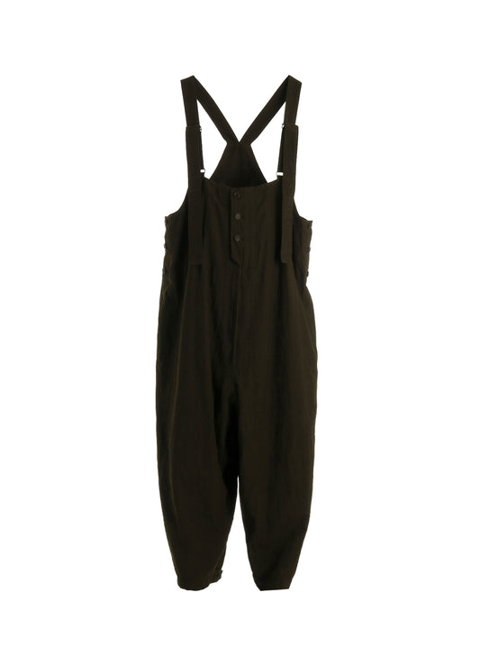 COTTON WOOL FLAX BROAD OVERALLS